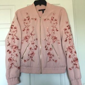 Women’s WHBM embroidered pink jacket